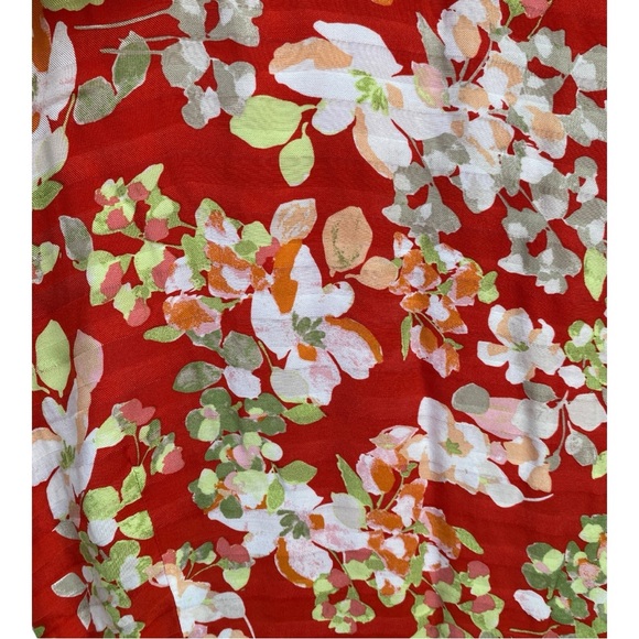 J.Jill Red Floral Wrap Mini Short Sleeve dress size S - Picture 6 of 16